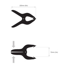 Load image into Gallery viewer, Supersize Plastic Spring Clamp 75mm