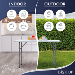 4ft (120cm) Rectangular Folding Trestle Table by Bishop®