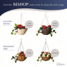 Load image into Gallery viewer, Ridgmont Wire Hoop Hanging Basket with Coconut Liner 30cm (12in)