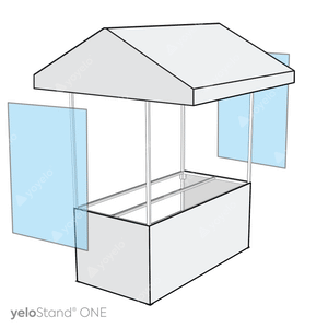 yeloStand® clear infill side walls (per wall)